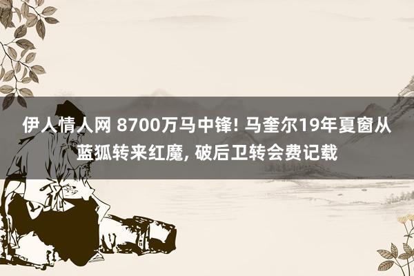 伊人情人网 8700万马中锋! 马奎尔19年夏窗从蓝狐转来红魔， 破后卫转会费记载